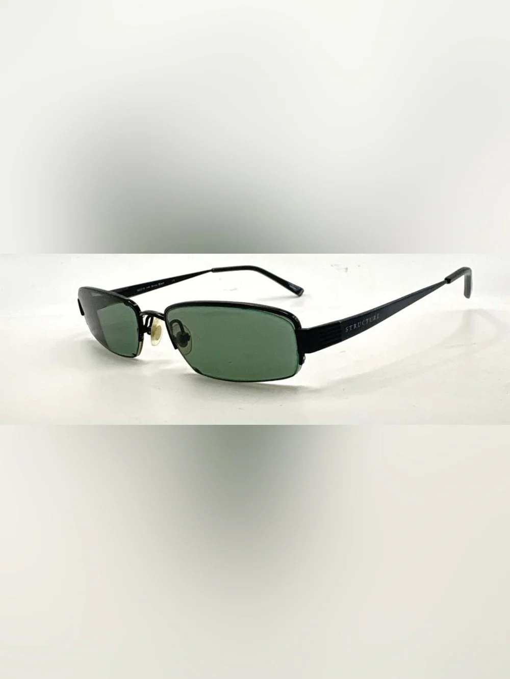 SR818 Black Oval Half-Rim Sunglasses Frames Only